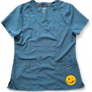 JOE BOXER smiley women’s scrub top. Size Medium. EUC. (1233) #smiley #scrubs